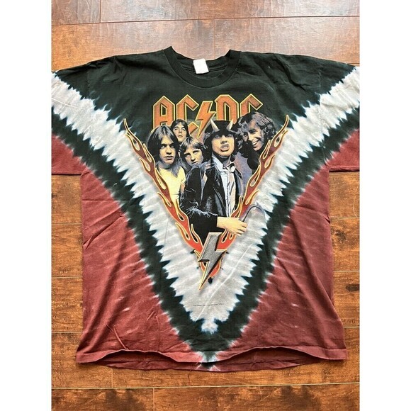 AC/DC Vintage Liquid Blue Single Stitch Highway To Hell 666 2003 T-Shirt XXL USA - Picture 1 of 10